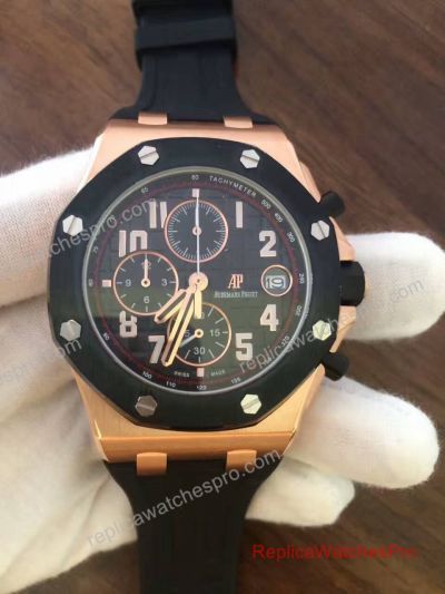 Replica Audemars Piguet Royal Oak Offshore Chronograph Watch Black Bezel